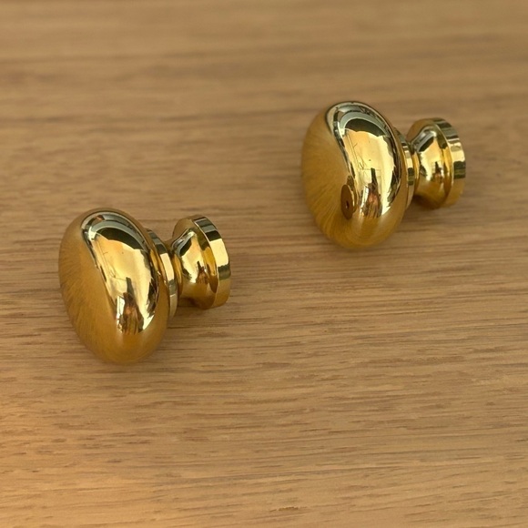 Set of 2 cabinet door knobs Solid brass. New - Picture 2 of 9